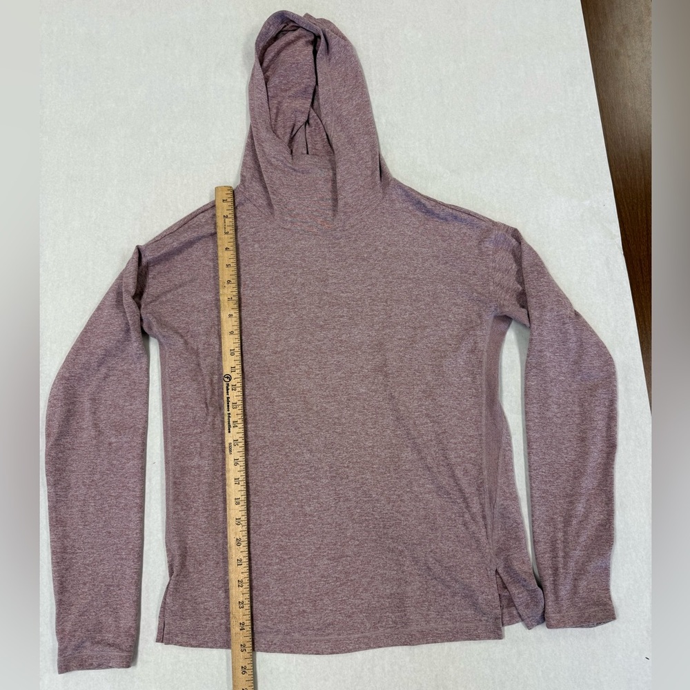 Athleta Heathered Mauve Uptempo II Hoodie Sweatshirt